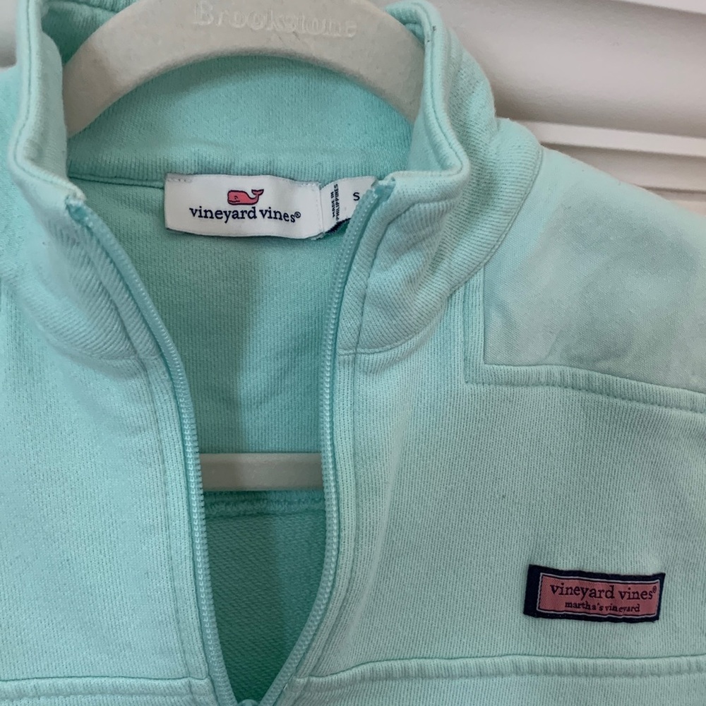 Vineyard Vines Mint Color 1/4 Zip Size S - Picture 2 of 6